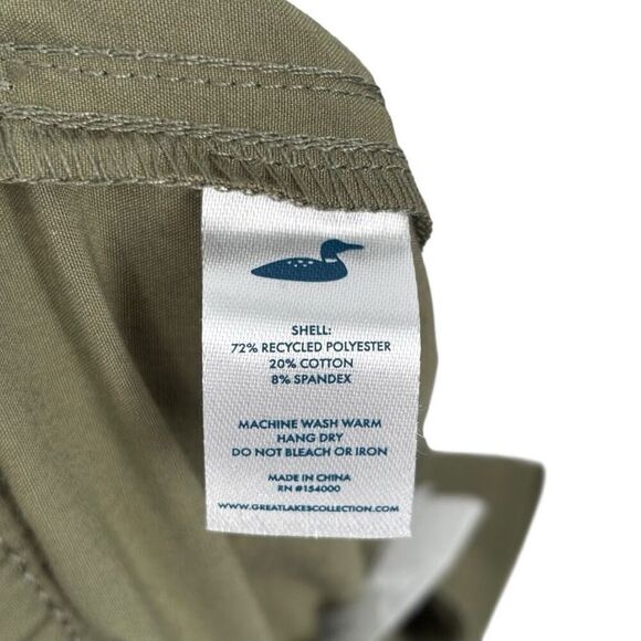 Great Lakes Northern Outfitter Set of 2 Pull-on Shorts Green /Cream Men's XL NWT - Picture 7 of 14